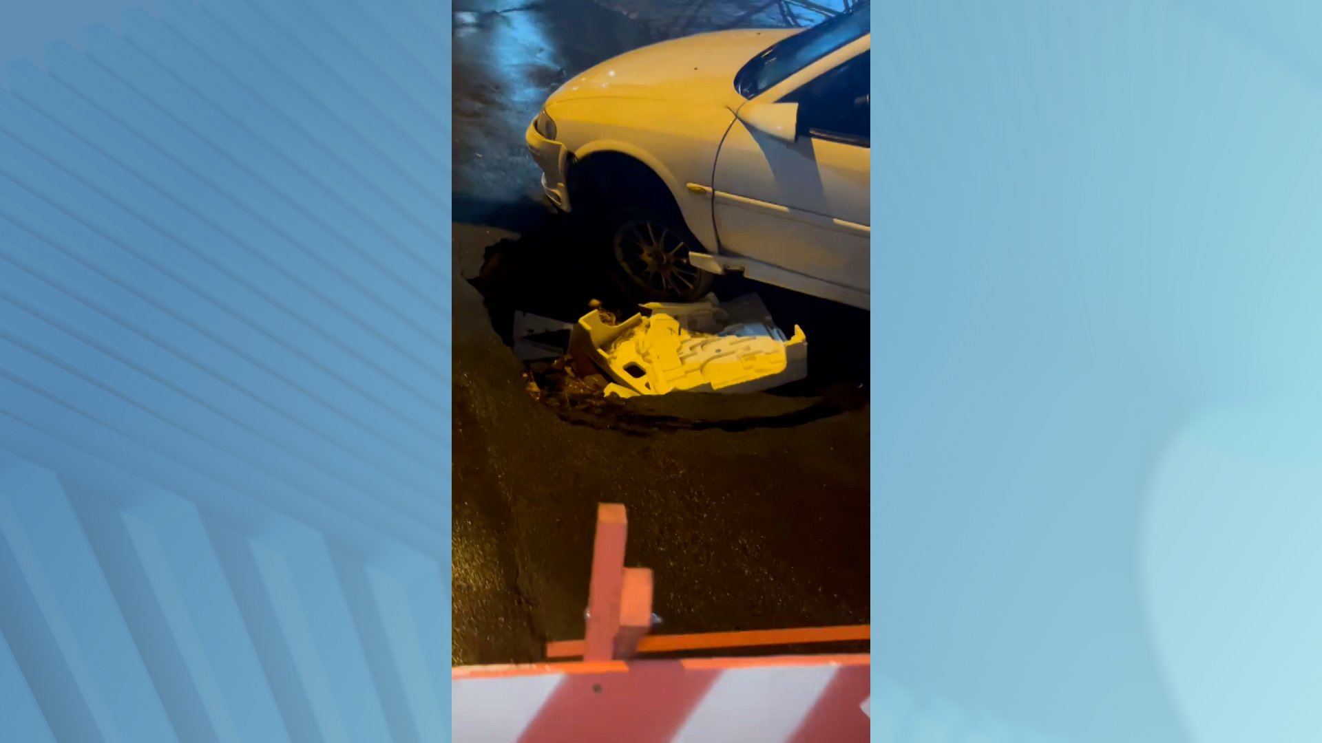 Carro Cai Em Buraco Fundo No Meio De Avenida Em Campinas THMais