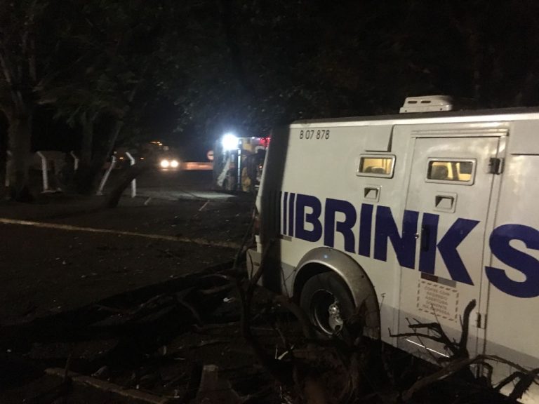 Carro-forte atropela cavalo e invade área de cooperativa