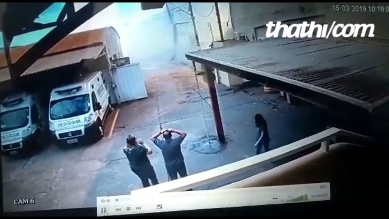 Câmera de segurança registra momento da explosão em clube de tiro