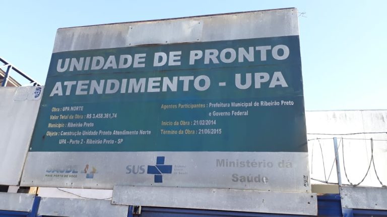 Quatro anos atrasada, obras da UPA da zona Norte seguem paralisadas em Ribeirão