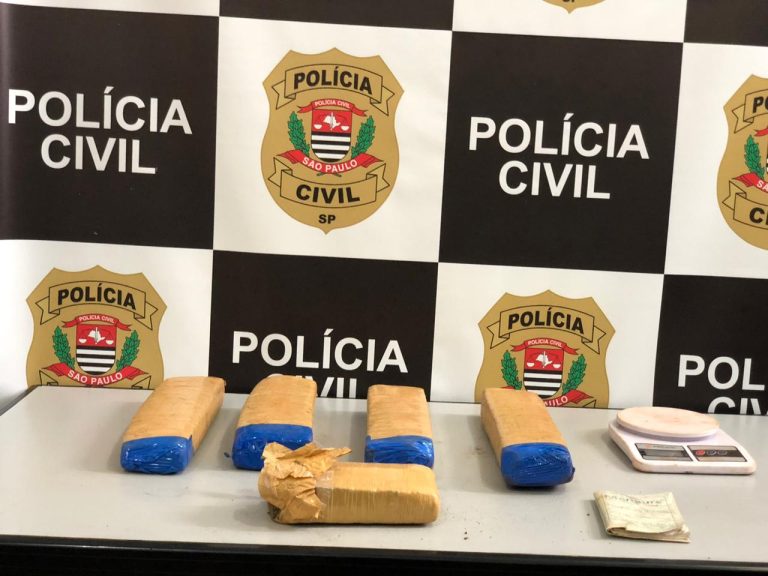 Equipe da DISE prende homem com 5 tijolos de maconha em Ribeirão