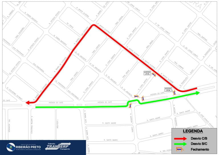 Avenida do Café terá trecho interditado nesta quinta-feira (23)