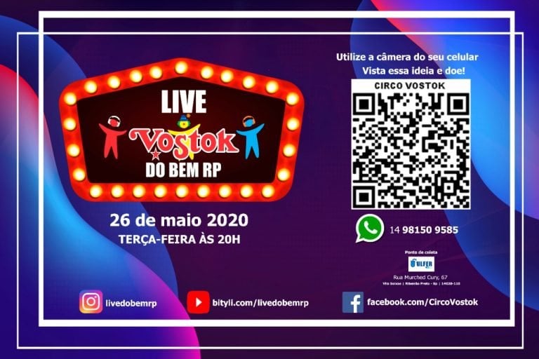 Circo Vostok, parado em Ribeirão Preto devido a pandemia, fará live solidária