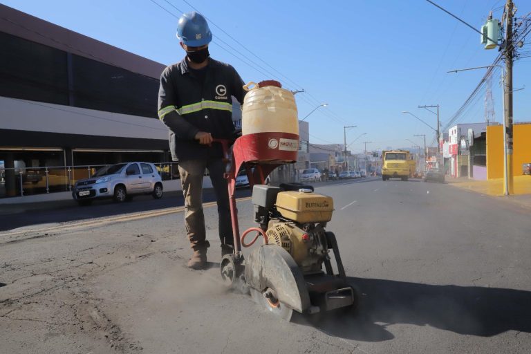 Pavimentação do corredor de ônibus da Dom Pedro I começa nesta semana