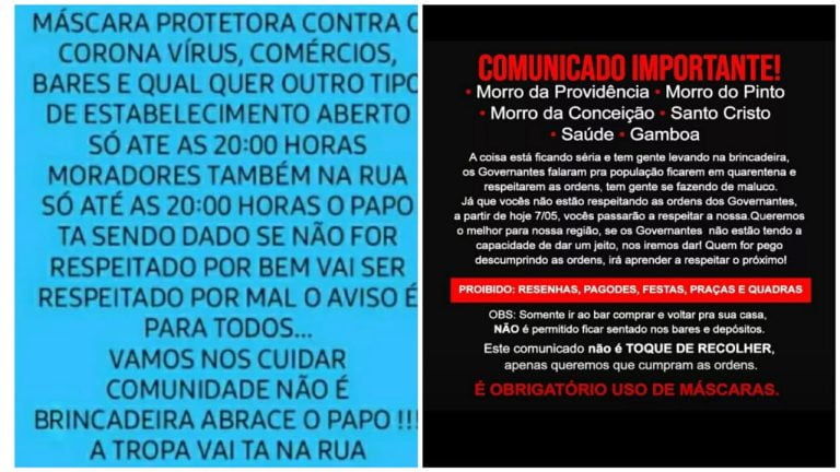 Covid – 19 : traficantes impõe toque de recolher em comunidades do Rio de Janeiro