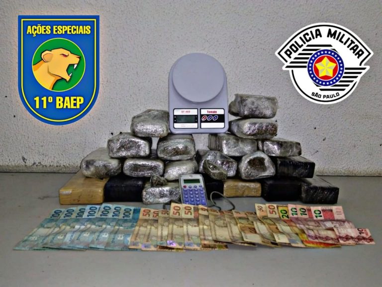 BAEP apreende mais de 12 kg de maconha em comunidade de Ribeirão Preto