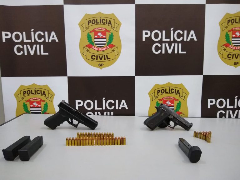 Polícia Civil prende dois homens e apreende duas pistolas em Ribeirão