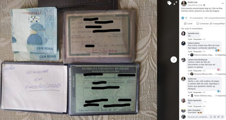 Rapaz acha R$ 200 na rua, encontra dono após “saga” e devolve dinheiro