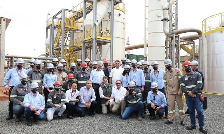 Bolsonaro e ministros inauguram fábrica de biogás em Guariba