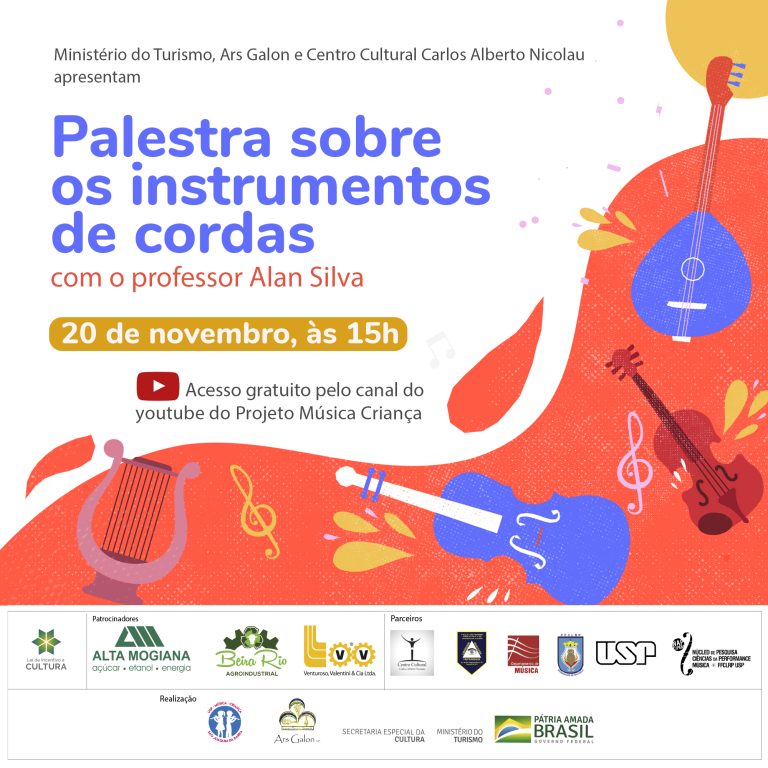 Projeto Música Criança promove palestras educativas sobre instrumentos musicais