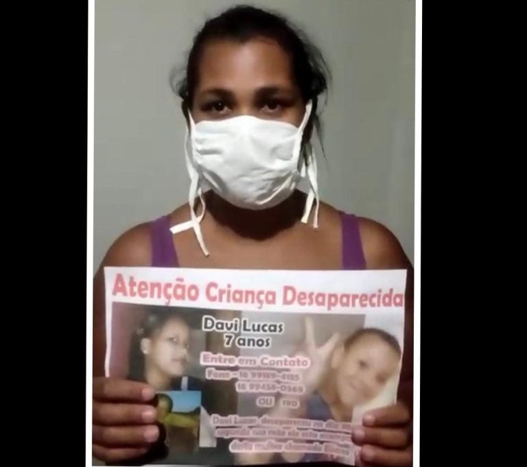 Mãe procura por filho de sete anos desaparecido em Sertãozinho