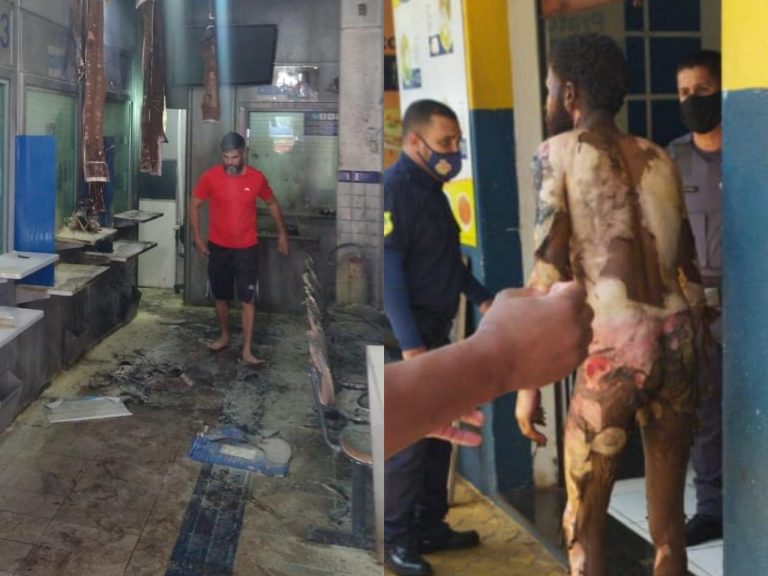 Homem queima o próprio corpo ao tentar incendiar lotérica em cidade da região