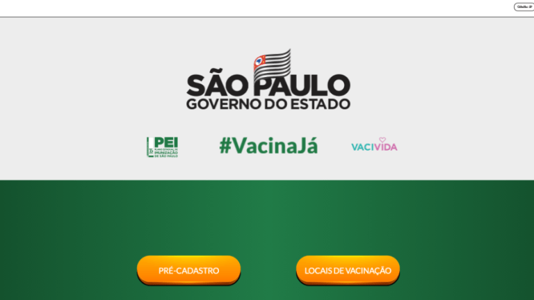 Governo de SP lança site para pré-cadastro de pessoas nos grupos alvo da vacina