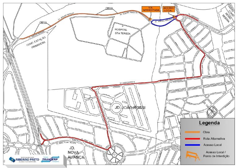 Avenida Adelmo Perdizza será interditada nesta terça (9)
