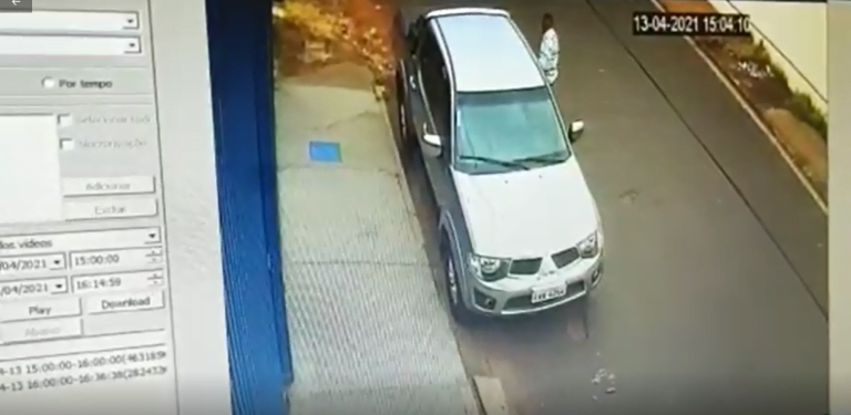 Vídeo | Câmera de segurança flagra tentativa de furto de uma caminhonete em Ribeirão Preto