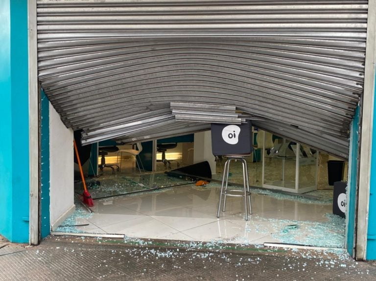 Loja do Centro de Ribeirão Preto fica destruída durante assalto