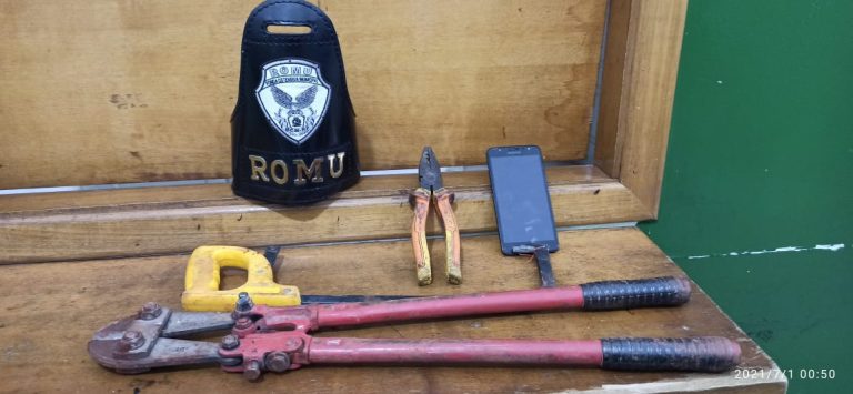 Homem é preso em flagrante por tentar furtar cabos do Daerp