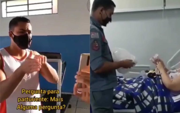 Vídeo | Bombeiro usa libras para ajudar em parto de gestante por videochamada em Ribeirão