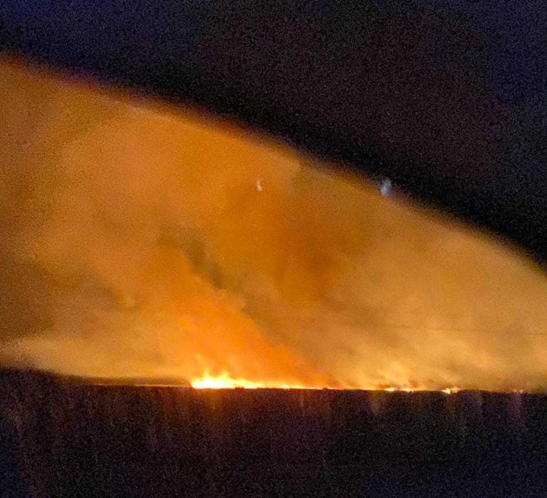 Moradores registram incêndio em rodovia da região