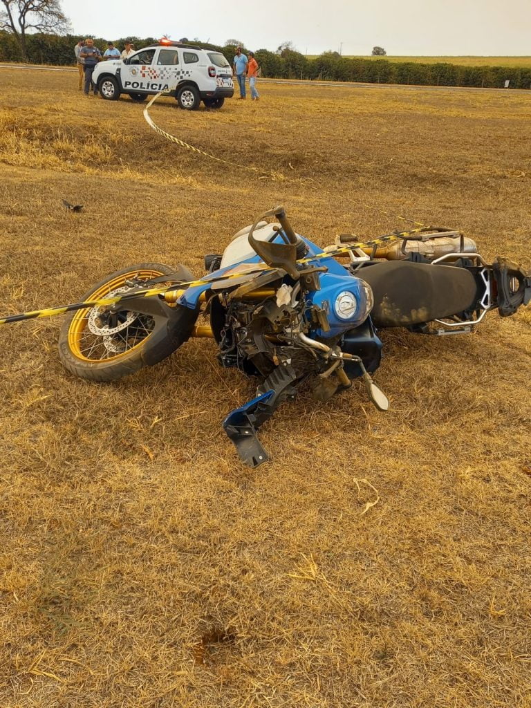 Motociclista de Batatais cai e morre após acidente em Nuporanga