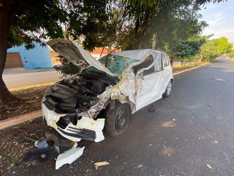 Motorista capota carro em avenida de Ribeirão