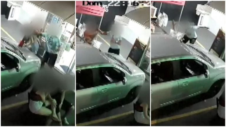 Vídeo | Homem é flagrado agredindo esposa grávida em Araraquara