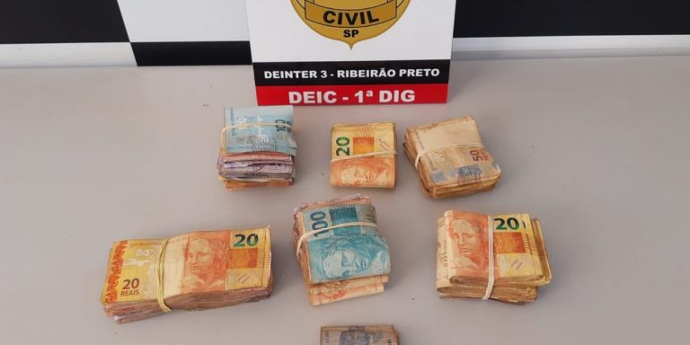 Polícia Civil apreende R$ 14 mil em dinheiro e uma arma durante ação em Ribeirão