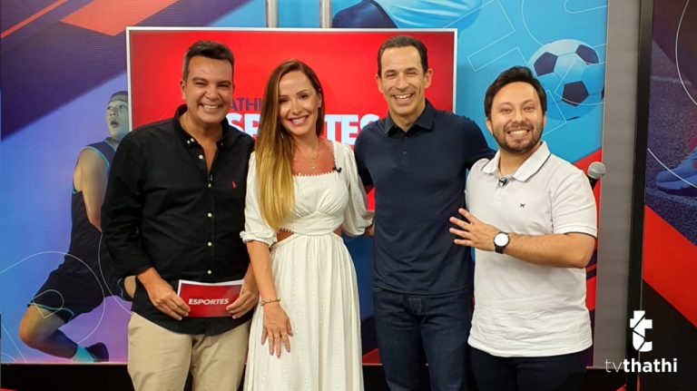 Programa Thathi Esportes recebe Hélio Castroneves