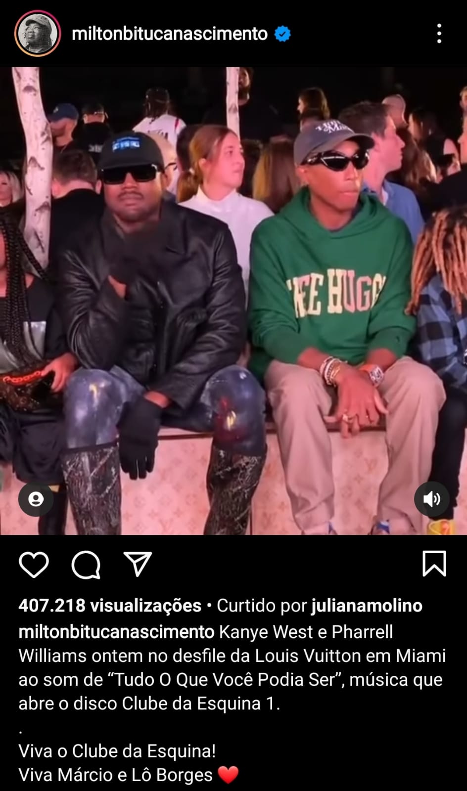 Kanye West e Pharrell Williams emocionam Milton Nascimento - THMais ...