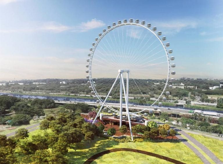 Começa montagem da maior roda-gigante da América Latina em Parque de SP
