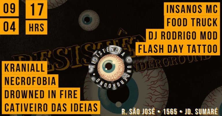 Festival “Resistência Underground” acontece nesse sábado (09/04) em Ribeirão Preto.