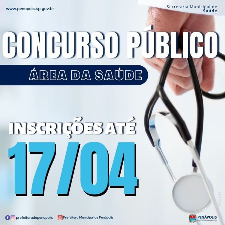Penápolis tem inscrições abertas para cargos na área da saúde
