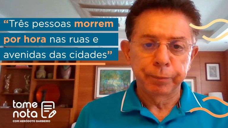 Tome Nota: Três pessoas morrem por hora nas ruas e avenidas das cidades