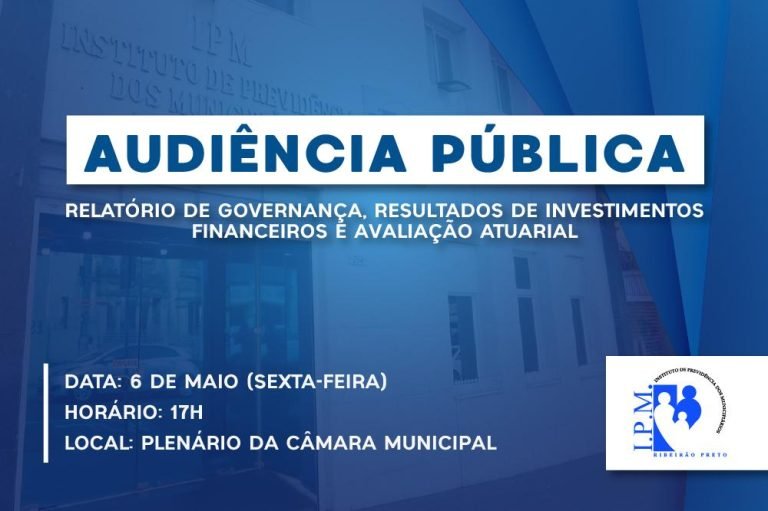 IPM promove audiência pública na Câmara Municipal nesta sexta-feira