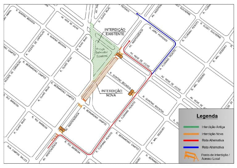 Novo trecho da Independência será interditado para obra do túnel