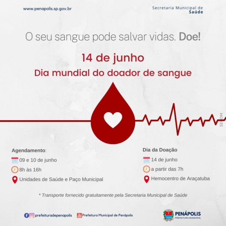 Secretaria de Saúde de Penápolis mobiliza comunidade para doação de sangue