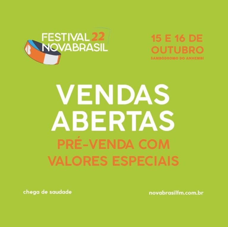 Chega de saudade: Festival Novabrasil 2022 tem datas e local confirmados