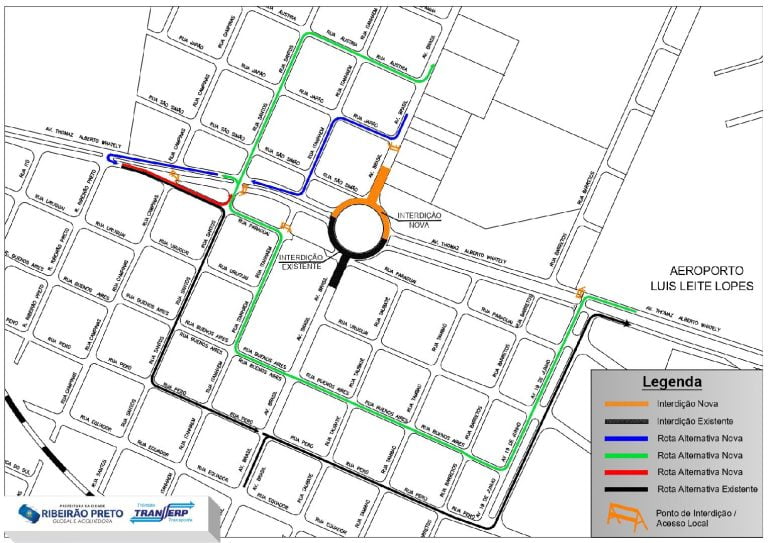 Atenção motoristas: Rotatória entre as avenidas Brasil e Thomaz Alberto Whately será interditada para obras