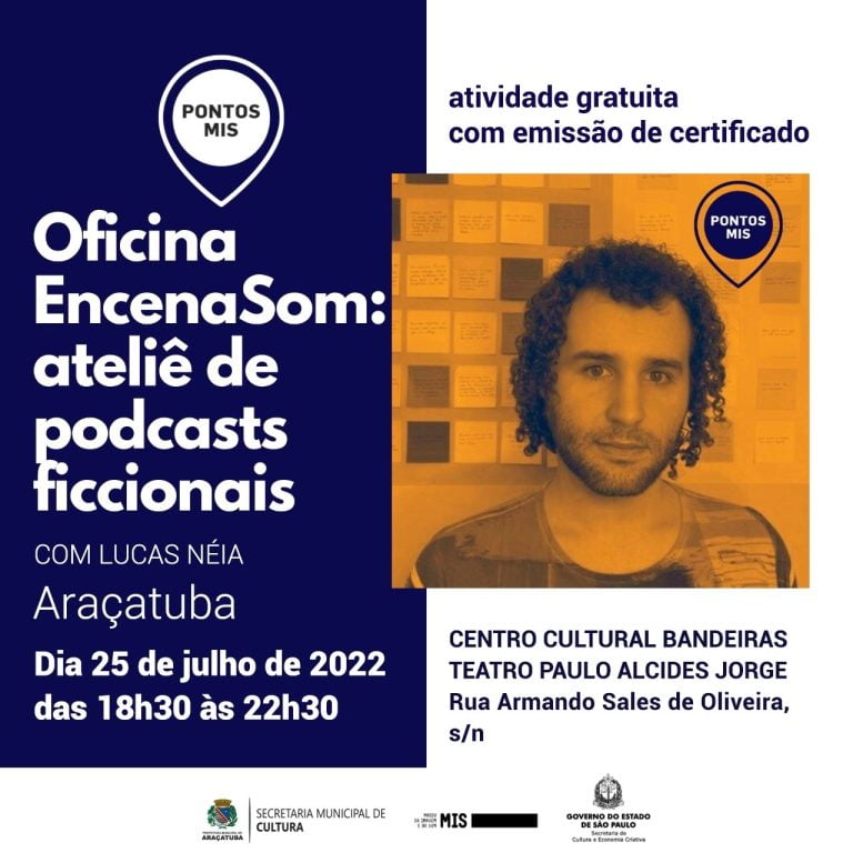 Secretaria da Cultura de Araçatuba realiza oficina gratuita de podcast