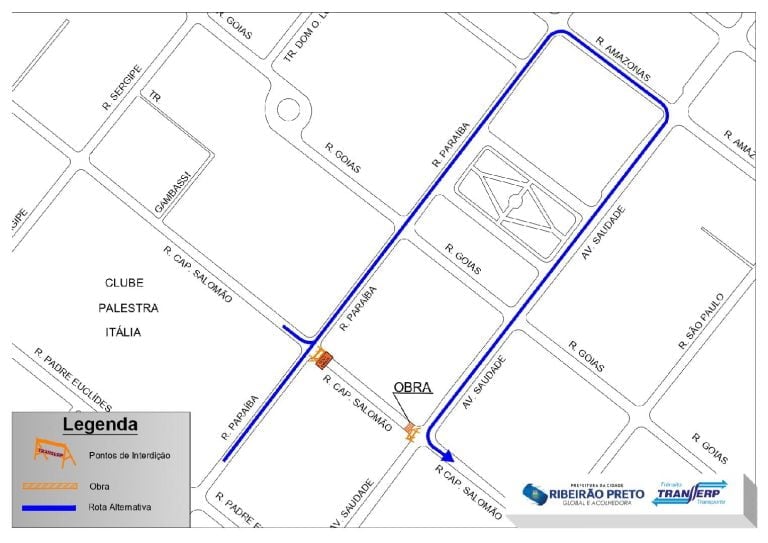 Atenção motoristas: Mais uma interdição no acesso à avenida da Saudade- agora é pela Capitão Salomão