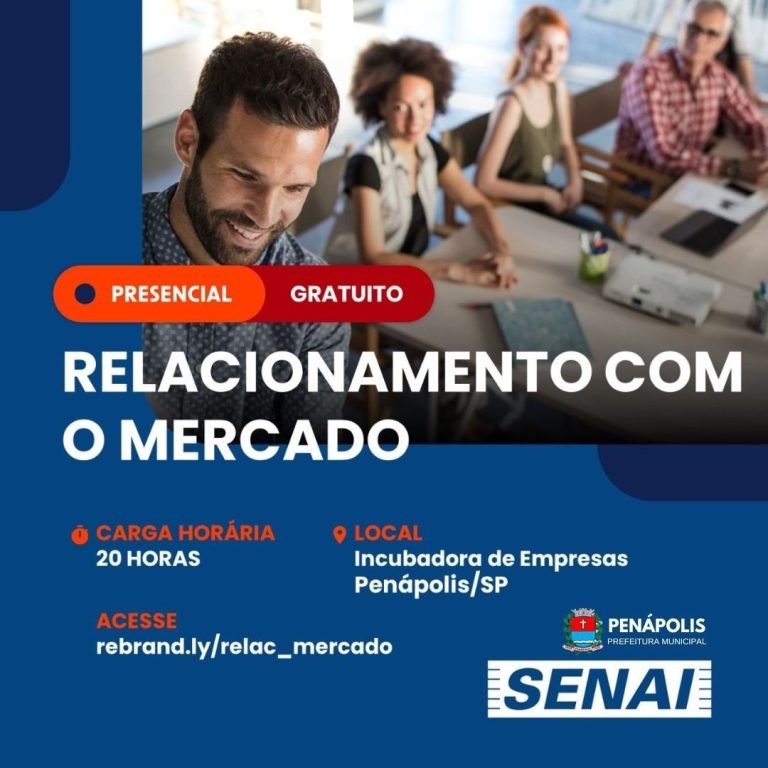 Penápolis está com inscrições abertas para o curso de Relacionamento com o Mercado