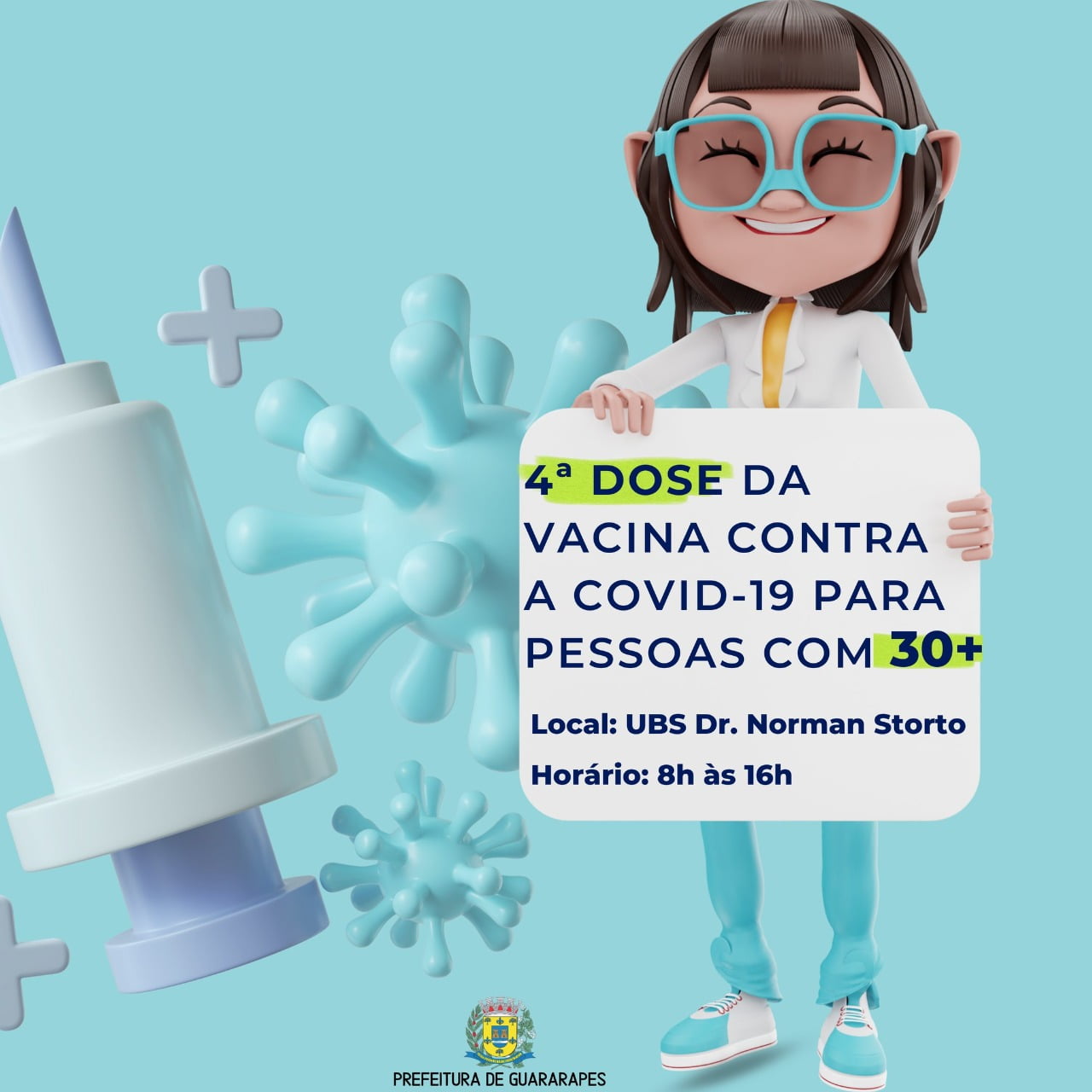 Guararapes inicia vacinação de pessoas entre 30 e 33 anos