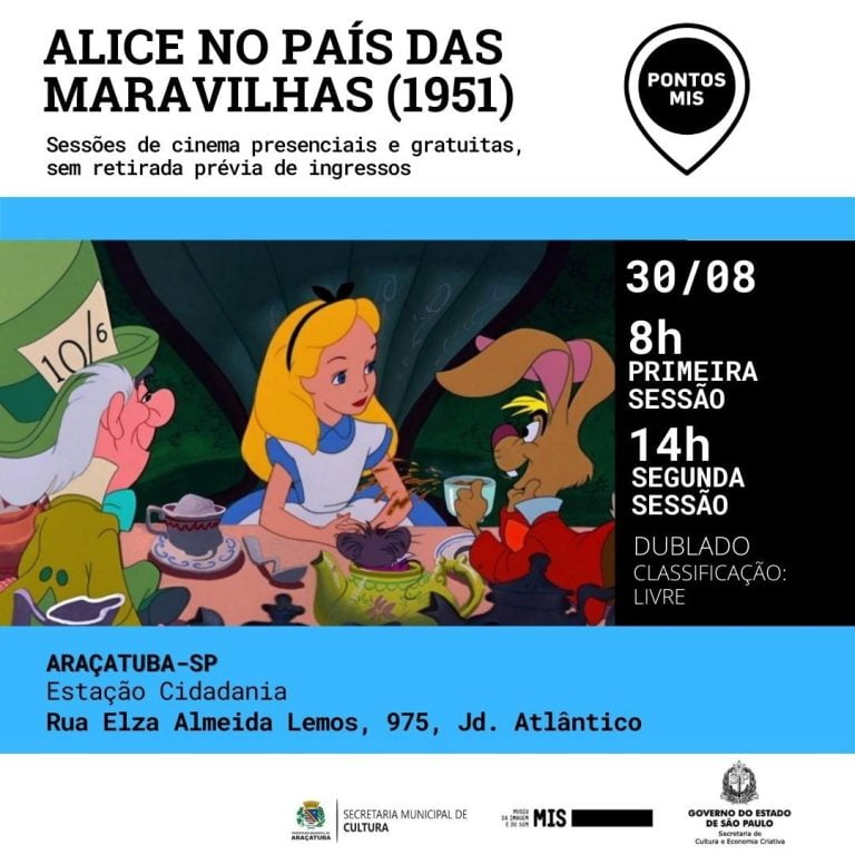 Secretaria de Cultura de Araçatuba em parceria com o Ponto MIS exibirá quatro sessões de cinema