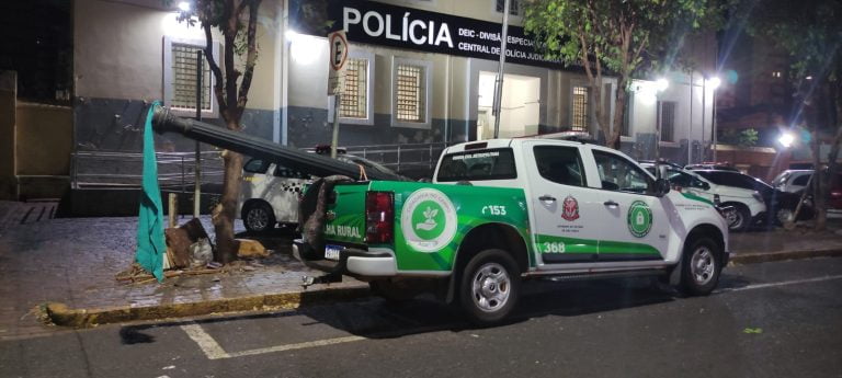 Deu conta de carregar: Guarda prende ladrão que arrancou poste na rodoviária