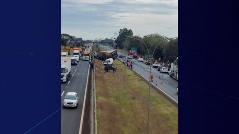 Vídeo | Grave acidente na Rodovia Anhanguera provoca a morte de um homem e deixa dois feridos