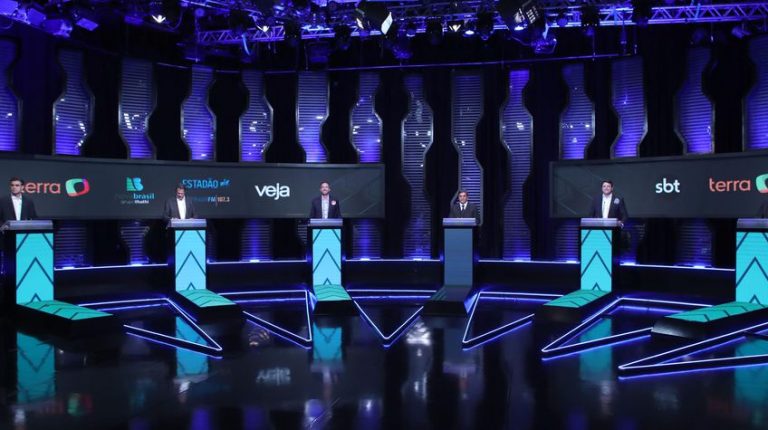 Em debate, Haddad e Tarcísio tentam minar subida de Rodrigo Garcia nas pesquisas