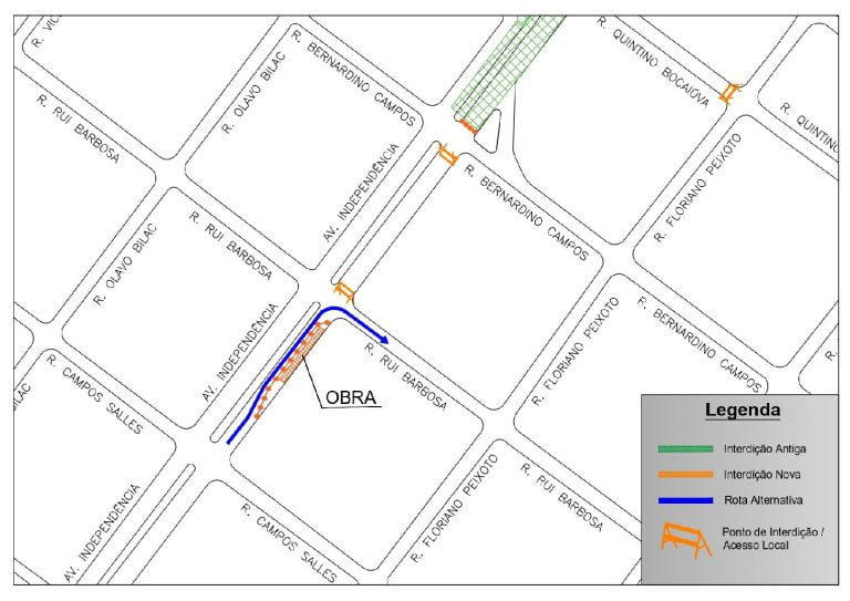 Atenção motoristas: Mais uma interdição na avenida Independência, a partir de segunda-feira (5)
