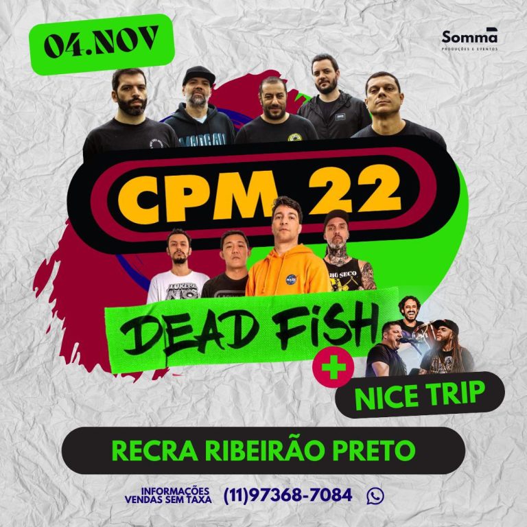 Banda Nice Trip abrirá shows de CPM22 e Dead Fish.