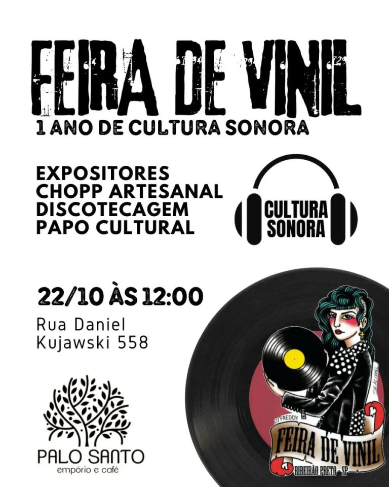Feira de Vinil acontece nesse Sábado em Ribeirão.