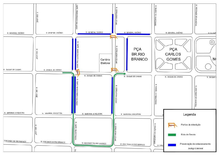 Segundo turno das eleições: ruas na região central serão interditadas no final de semana